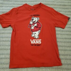 Vans Skate Boys Cool Varsity Bear Red T-shirt
